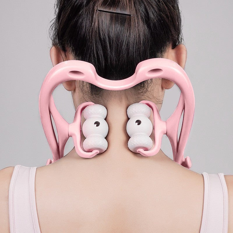 A lightweight manual massage tool featuring six rolling wheels for a comfortable and convenient massage experience.