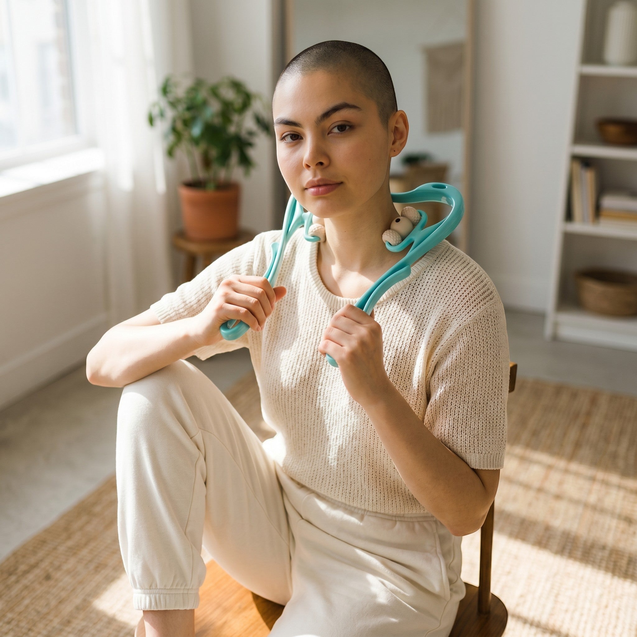 Enjoy a comfortable massage experience anytime with a lightweight manual massage roller.