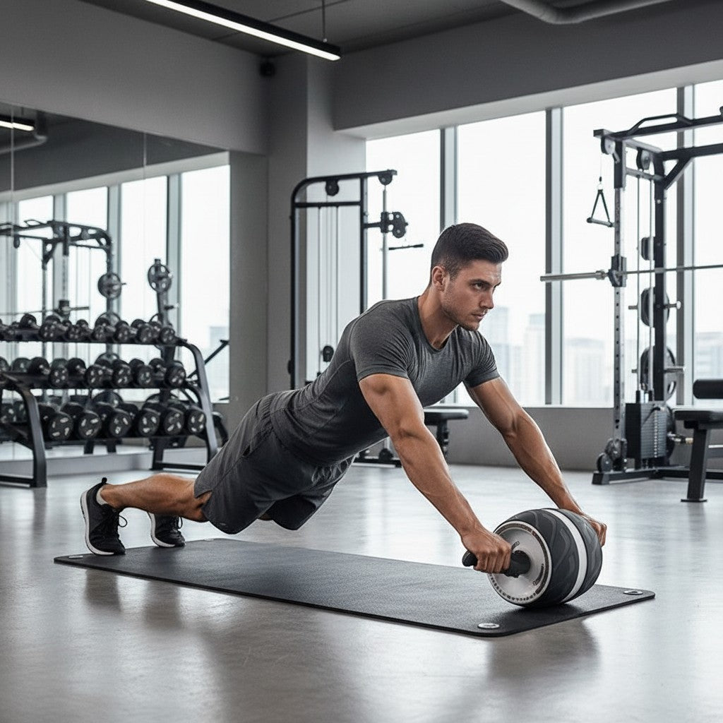 Designed for fitness enthusiasts, this ab roller offers smooth movement and comfortable support for workout sessions.