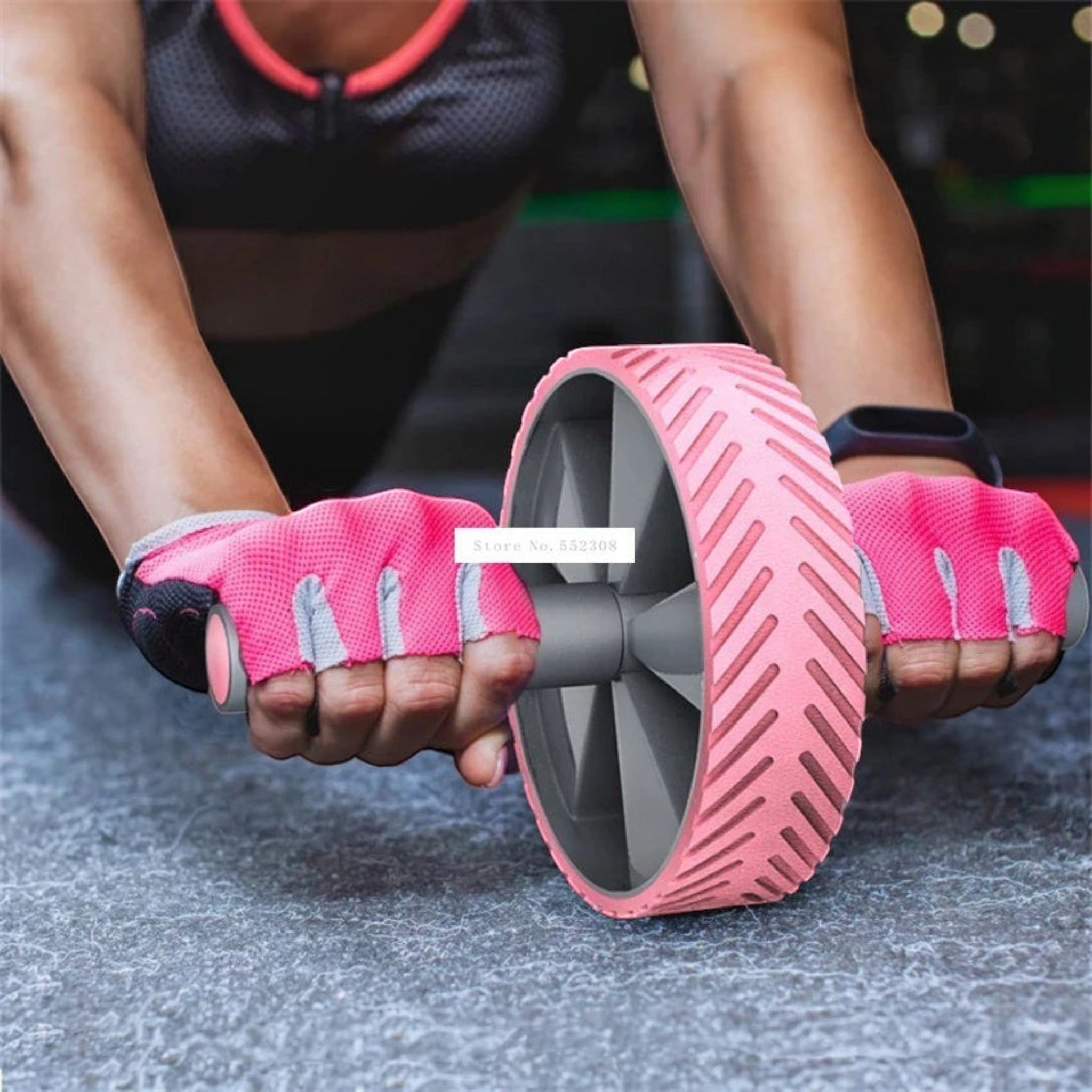 Train your core at home with an ab roller wheel and knee pad designed for stability, balance, and fitness workouts.