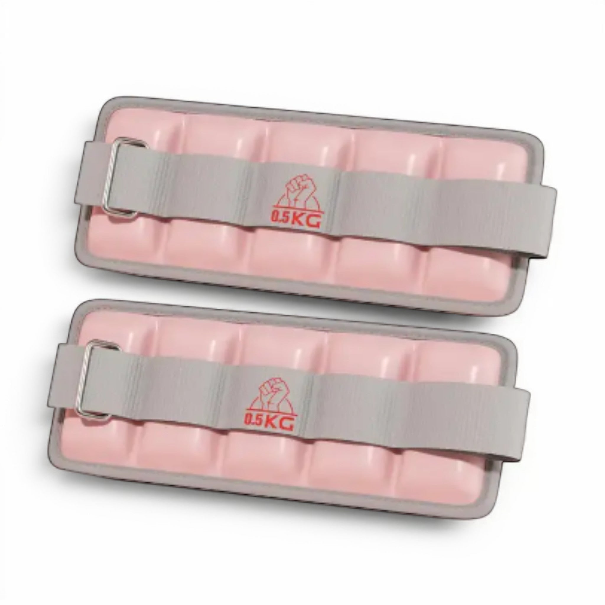 Pink adjustable ankle and wrist weights 2kg pair suitable for advanced fitness training.