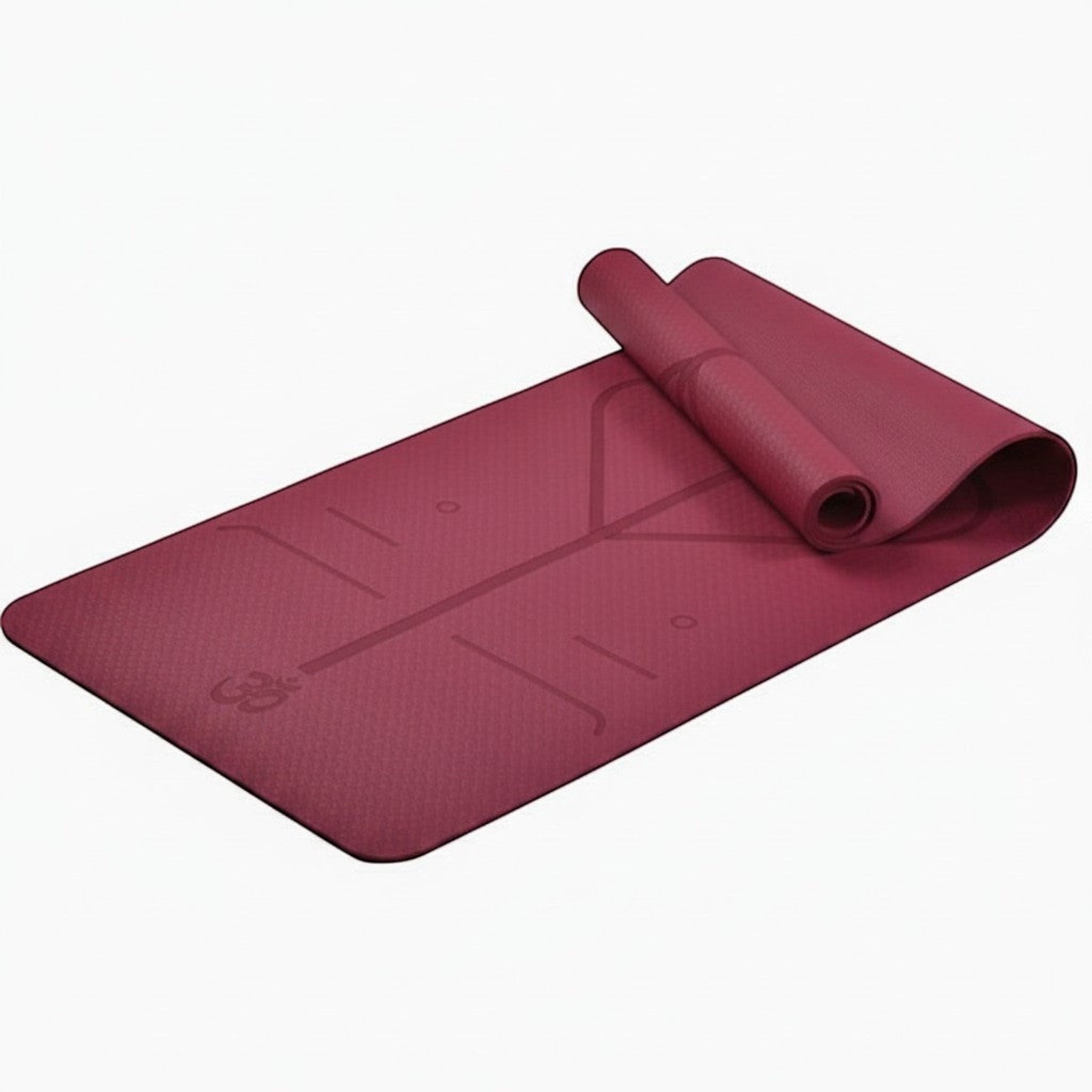 Lightweight and durable yoga mat designed to support flexibility training, mobility exercises, and home fitness routines.