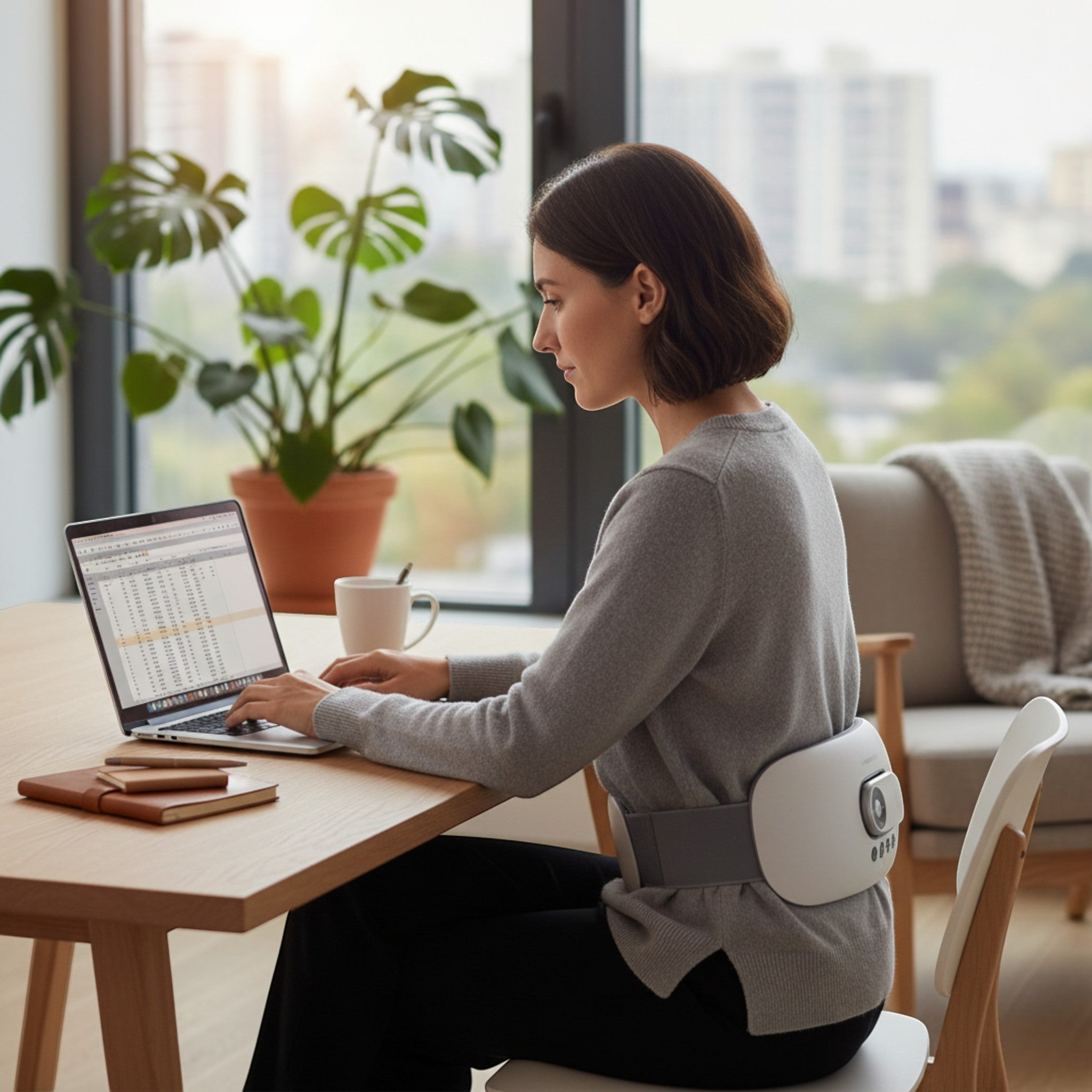A practical wellness accessory designed to provide a soothing and comfortable massage experience.