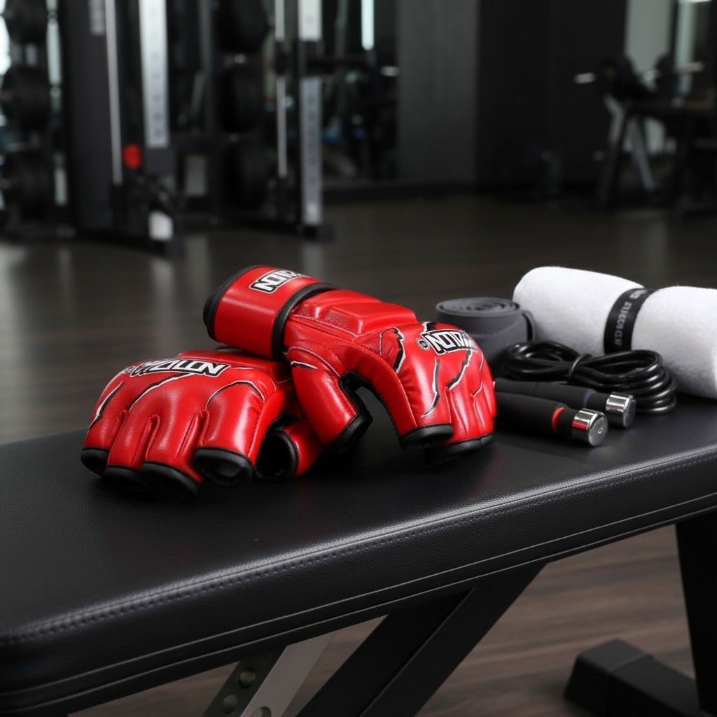 half finger boxing gloves, boxing training gloves, mma training gloves, fitness boxing gloves, workout gloves, combat training gloves, gym boxing gloves, martial arts gloves, punching gloves, sports training gloves