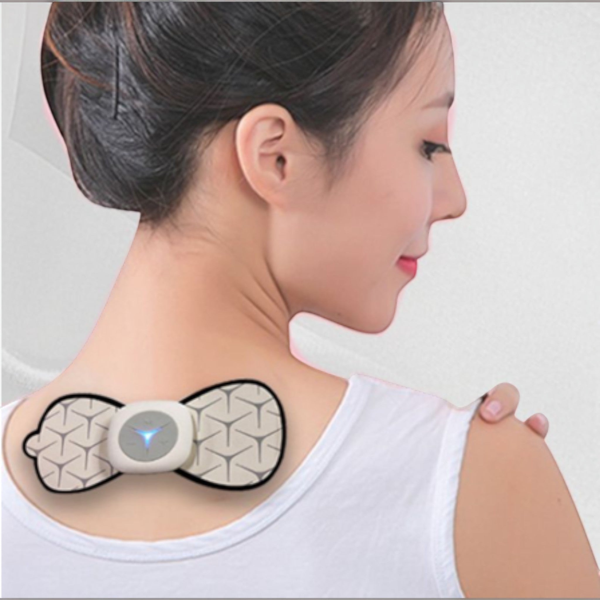 Experience convenient muscle stimulation with a portable EMS pad designed for home, office, and travel use.