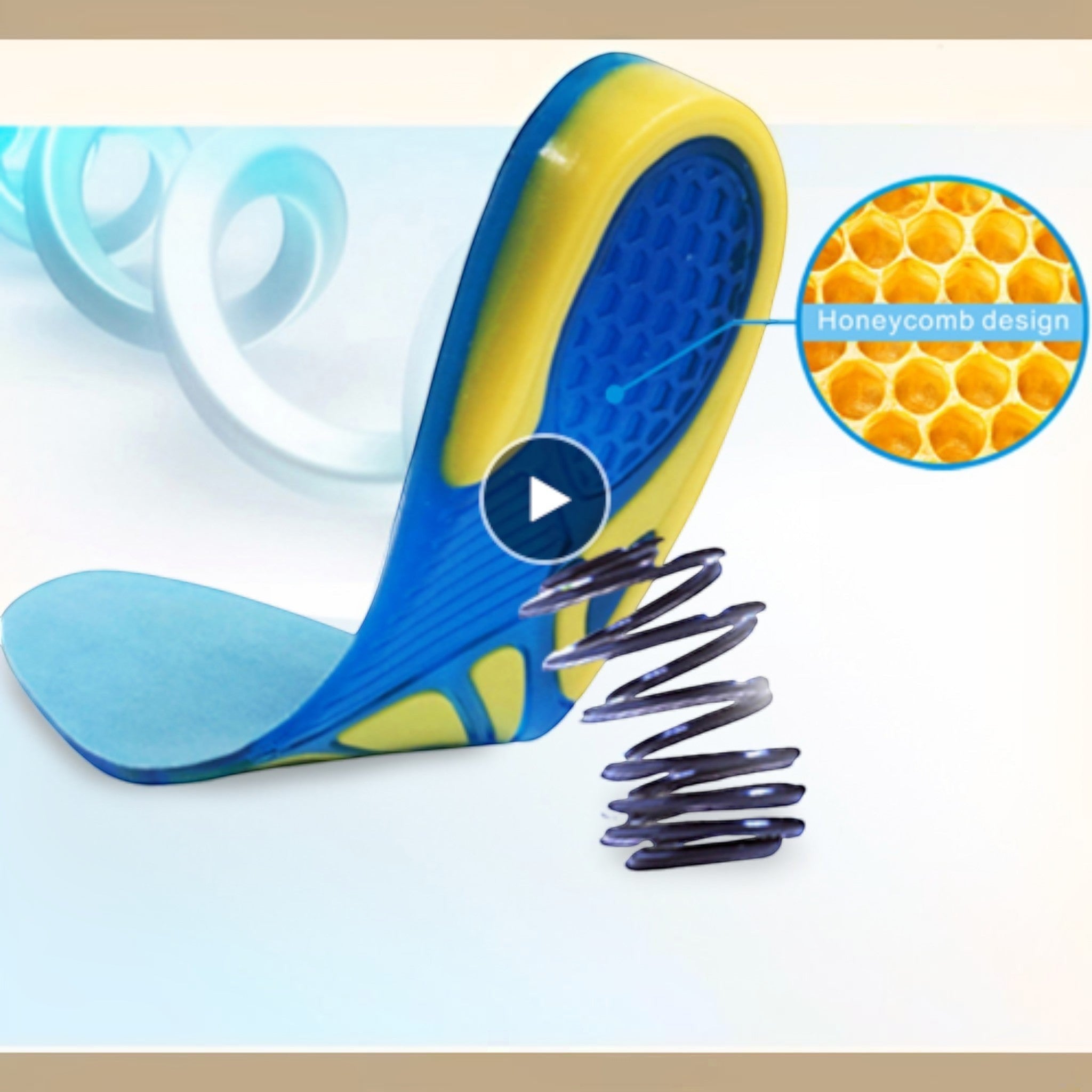 Durable insoles featuring a supportive design suitable for fitness routines, walking, and active lifestyles.