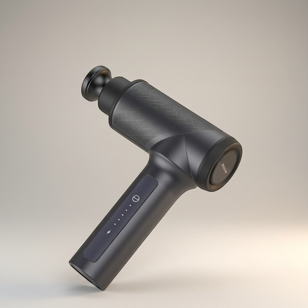 Enjoy a relaxing recovery experience with a premium massage gun designed for muscle relaxation and post-workout wellness routines.