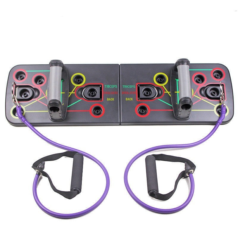 A versatile training system designed to support strength exercises, bodyweight workouts, and resistance training.