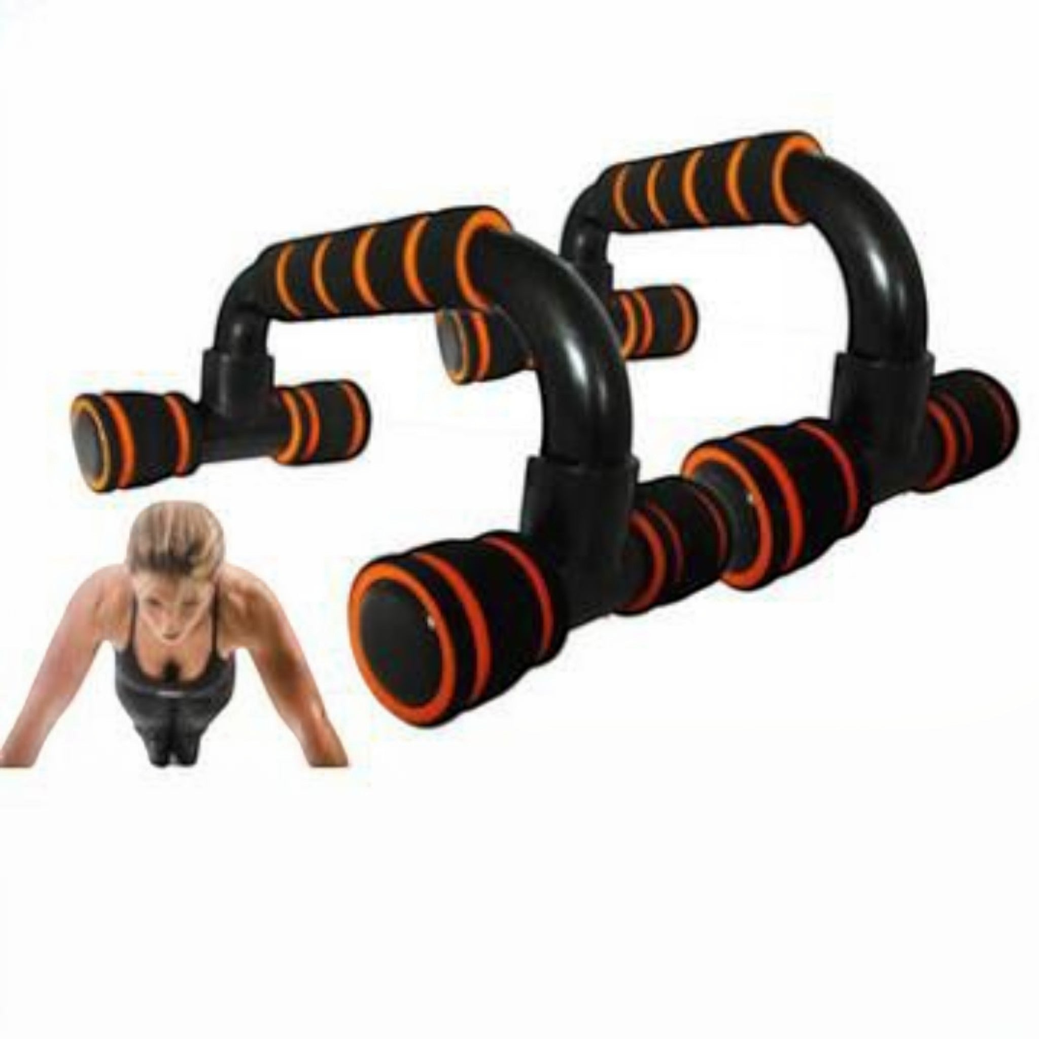 Train comfortably at home with durable push-up bars designed for bodyweight exercises and fitness routines.