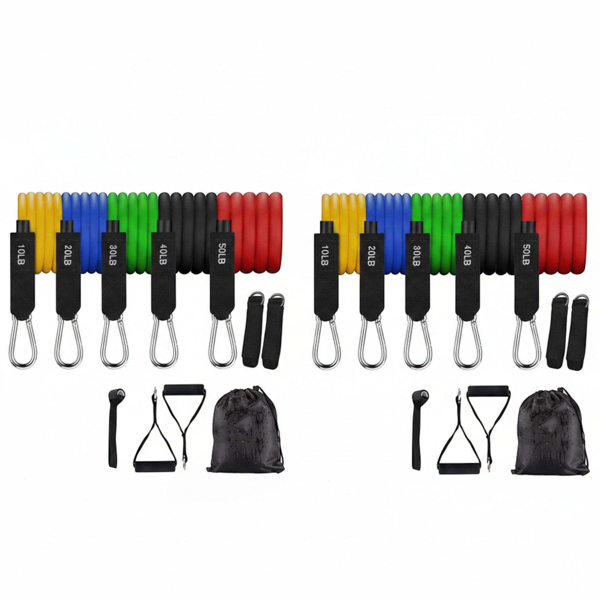 Compact and versatile resistance bands designed to support a variety of workout styles, from strength training to flexibility exercises.