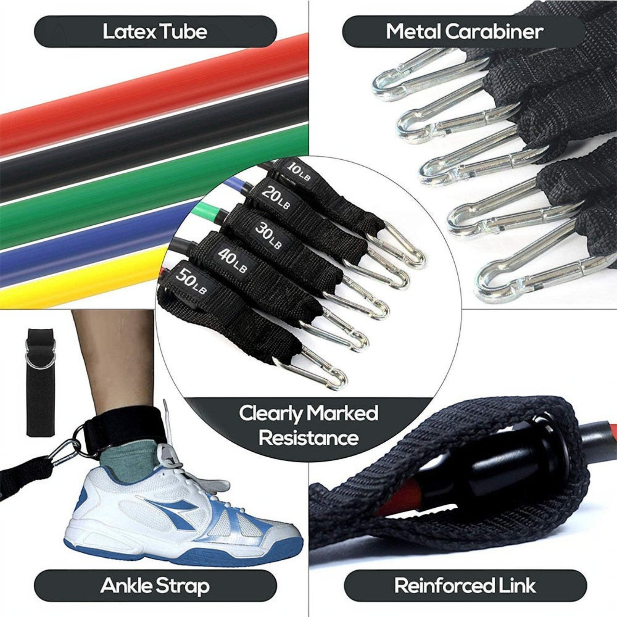 Lightweight and portable resistance bands set ideal for home workouts, travel training, stretching sessions, and active lifestyles.