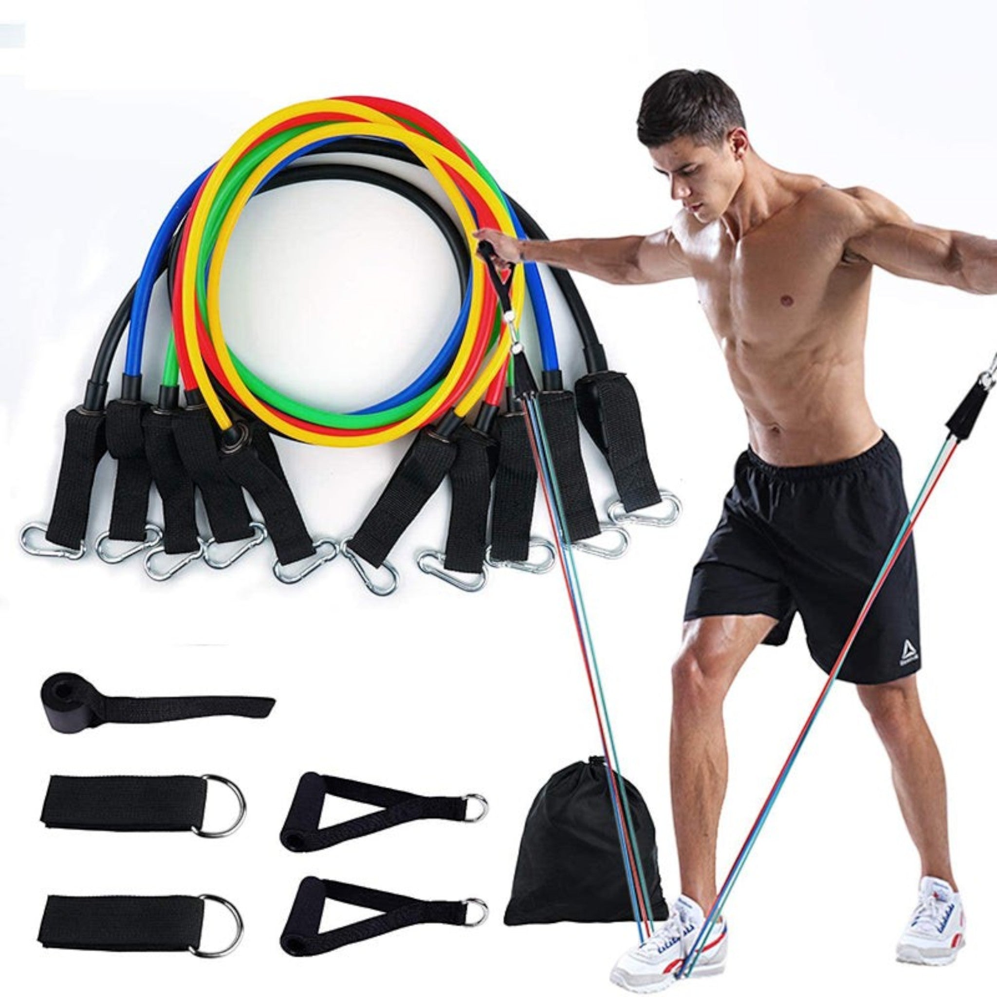 Enjoy effective workouts wherever you go with a compact resistance bands set designed for strength, stretching, yoga, and fitness training.