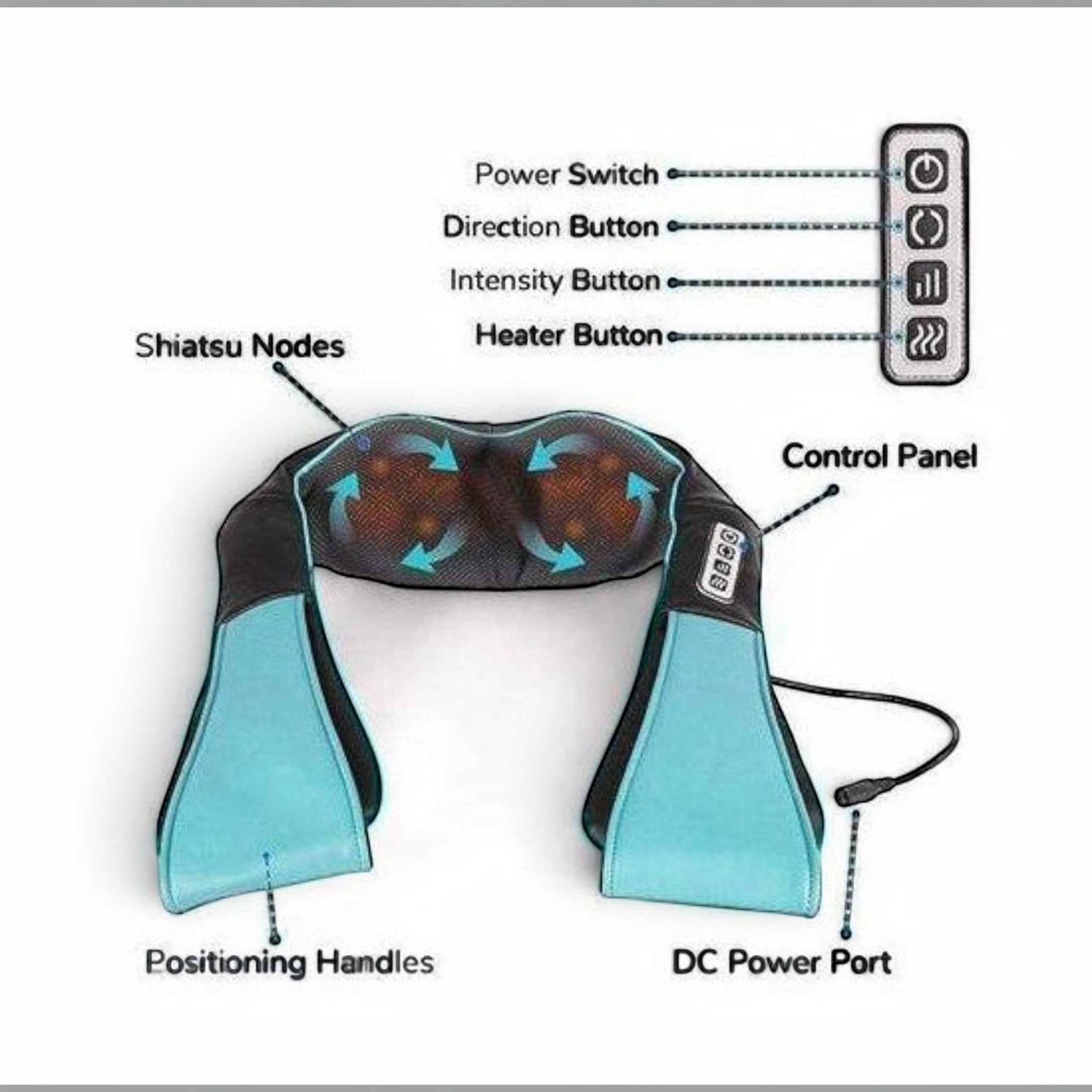 Experience a relaxing massage routine with a portable shiatsu massager designed for home, office, and travel use.