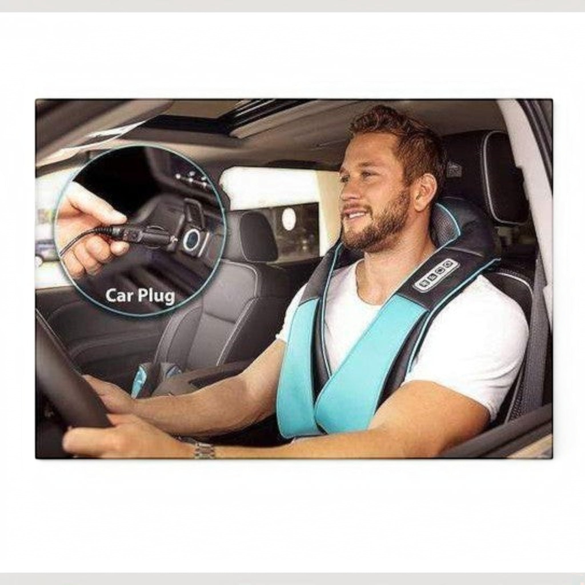 A compact massage device featuring shiatsu-style massage and heat functionality for daily comfort and relaxation.