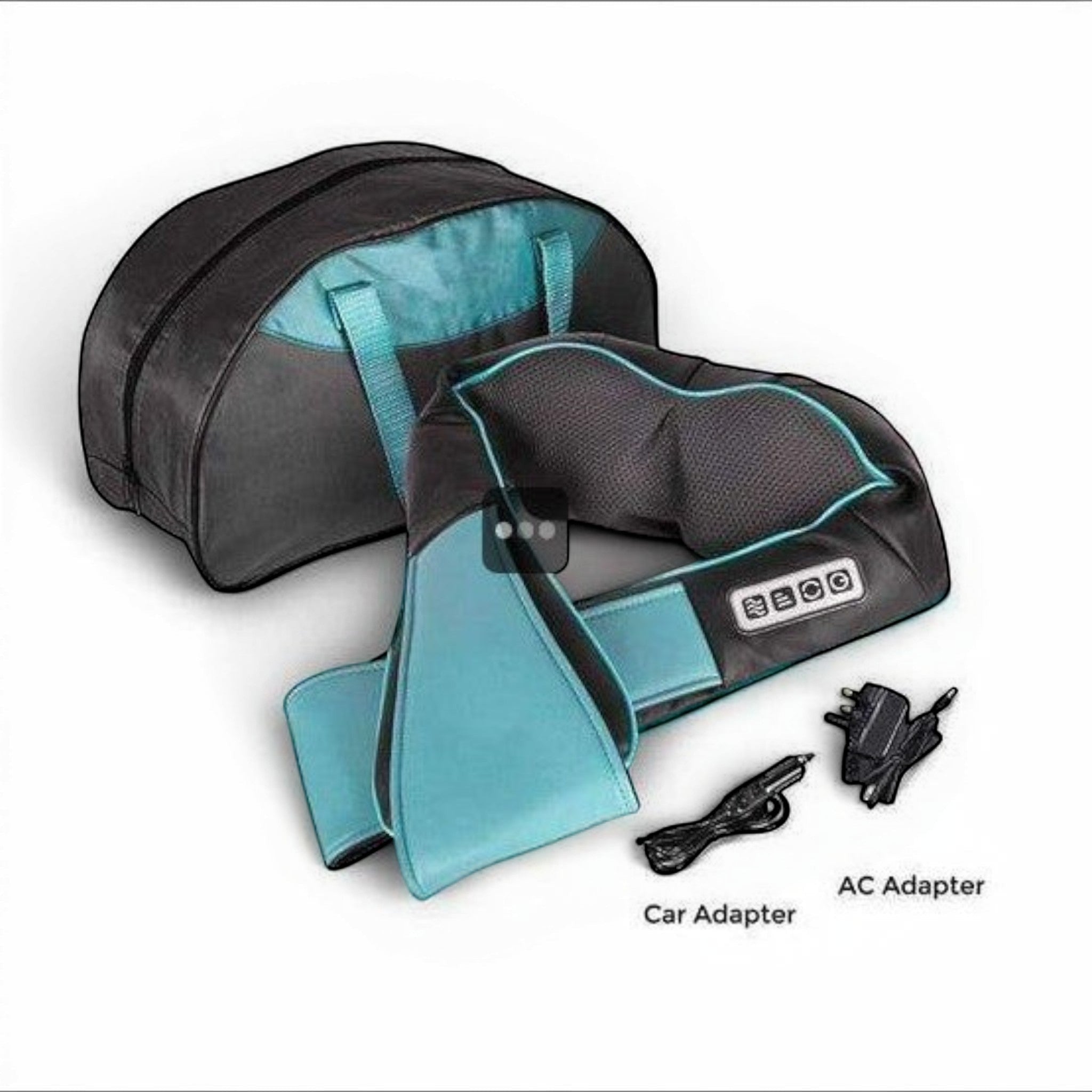 Enhance your relaxation routine with a portable shiatsu-style massager featuring a comfortable design.