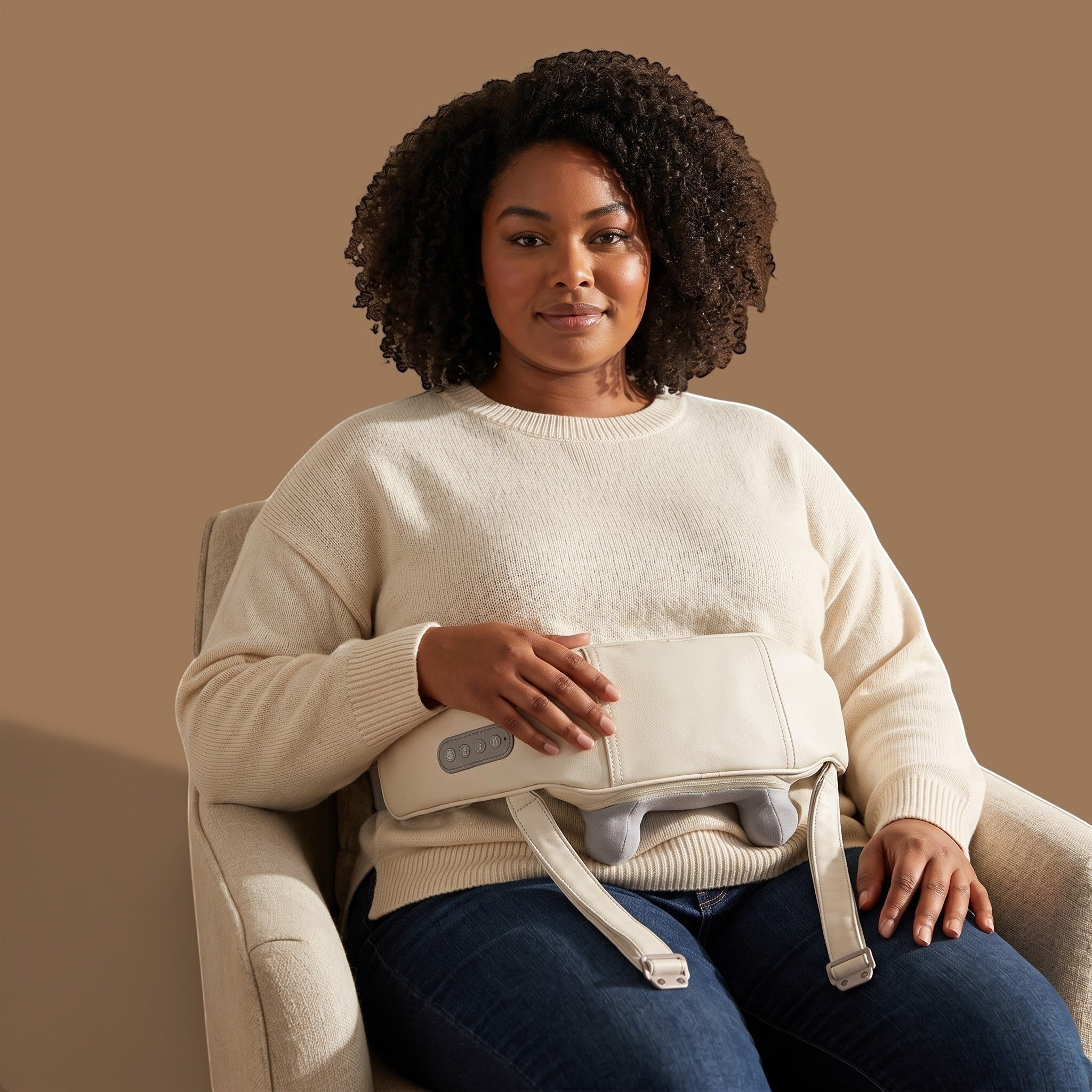 Experience a comfortable massage routine with a shiatsu-style massager designed for everyday wellness.