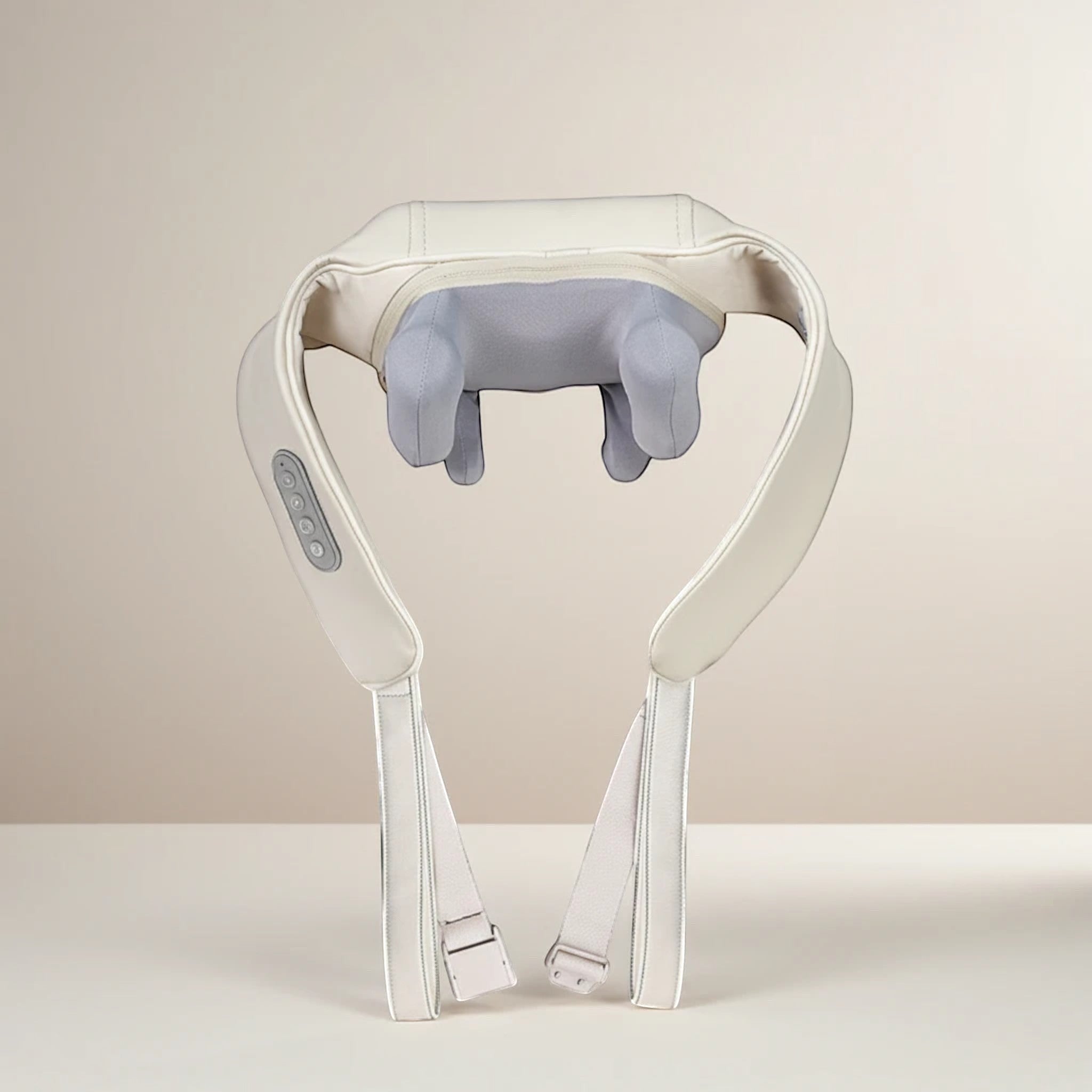 Enjoy a soothing massage experience with a shiatsu neck and shoulder massager featuring heat and multiple massage nodes.