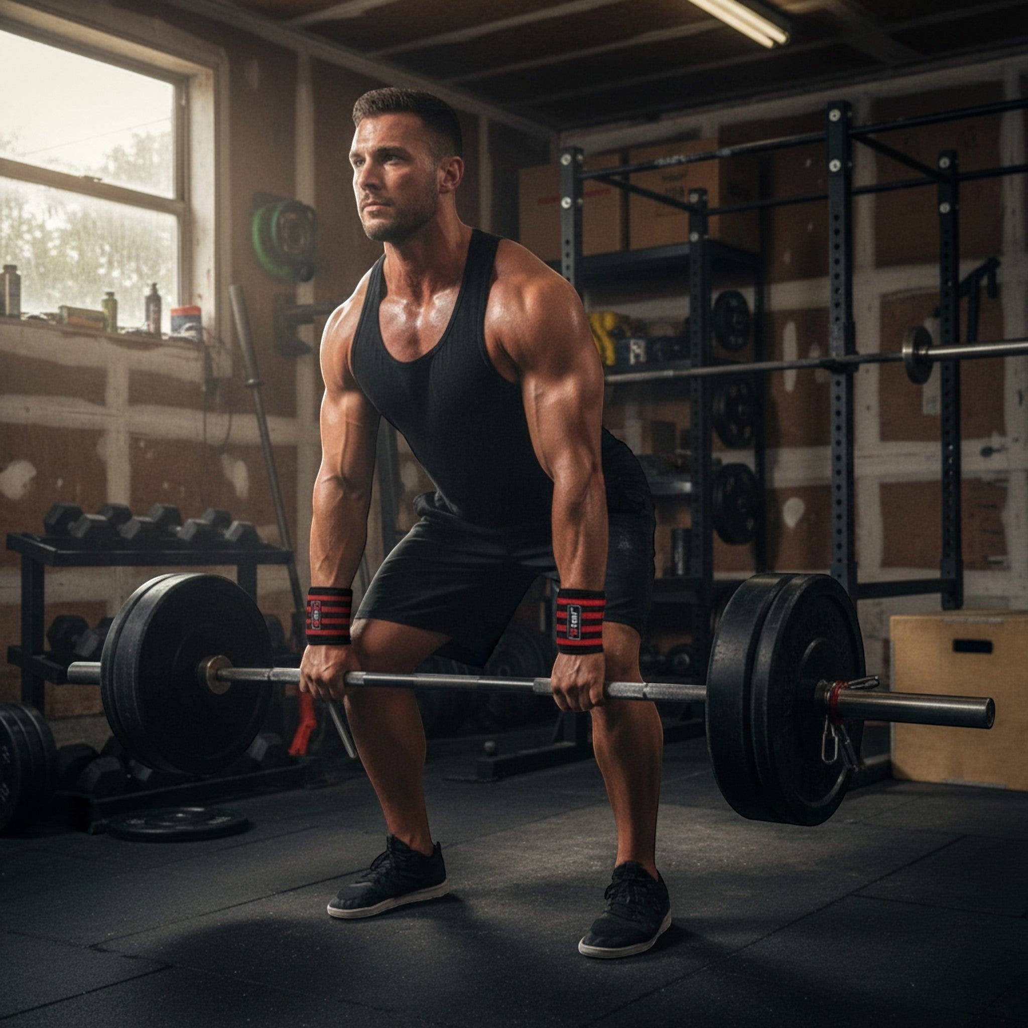 A versatile gym accessory designed for pulling movements, lifting exercises, and fitness training.