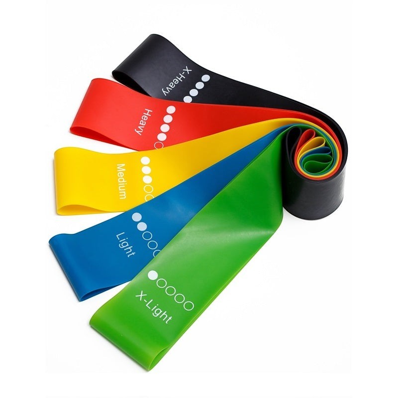 Train anywhere with lightweight resistance bands suitable for fitness, mobility exercises, and active lifestyles.
