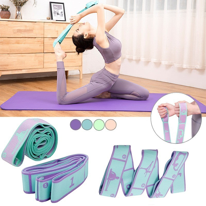 A lightweight and portable stretching strap ideal for yoga sessions, warm-ups, cool-downs, and mobility work.
