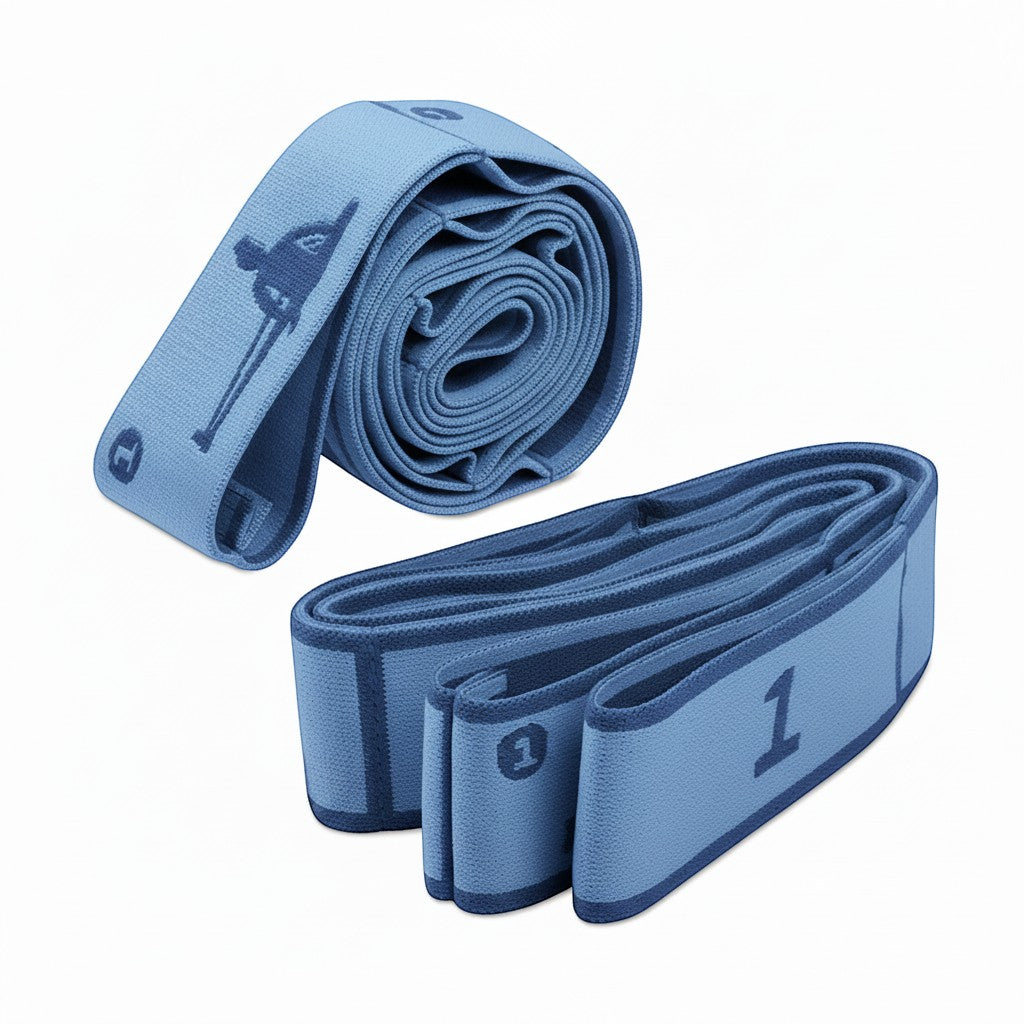 A multi-functional stretching band designed for yoga, flexibility exercises, mobility routines, and everyday fitness training.